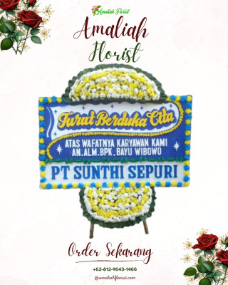 Papan Bunga Duka di Tomolito